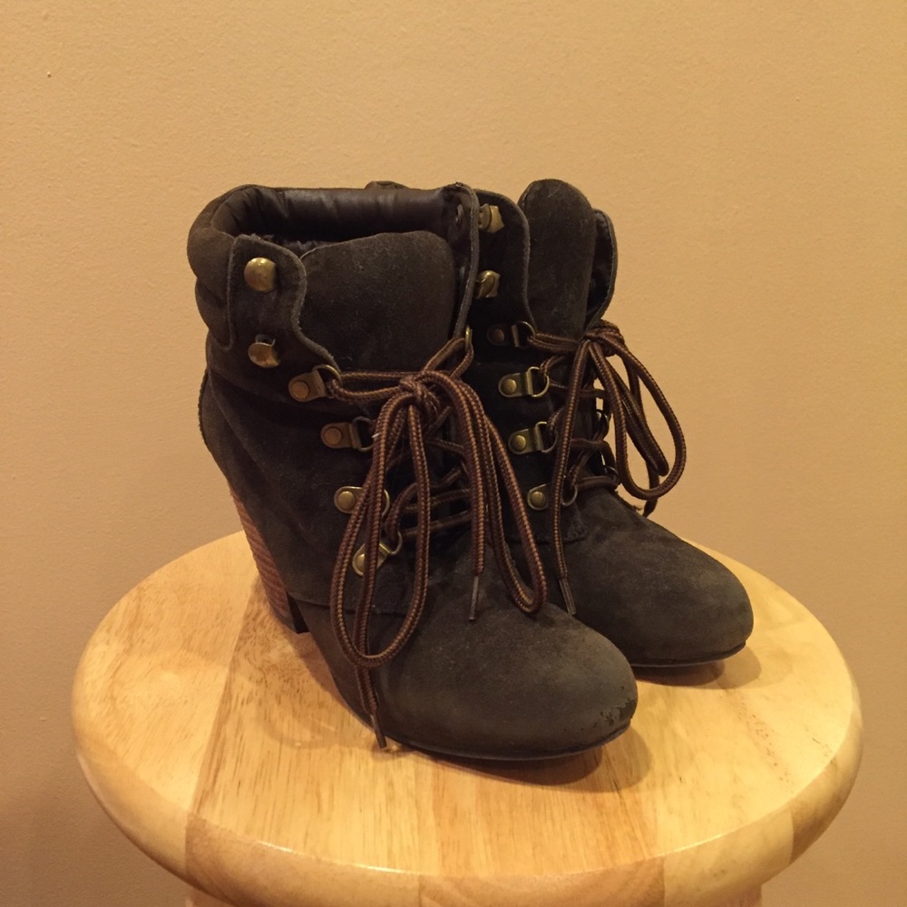 Lace up booties